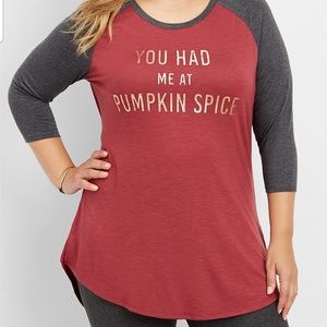 Maurices Plus Size Baseball Tunic Tee Size 4